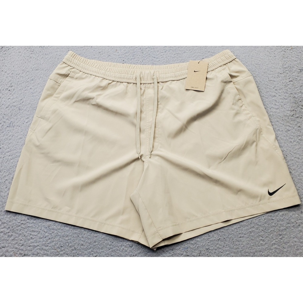 Nike Dri-FIT Unlined Versatile Shorts Mens XXL Tan Athletic Drawstring Waistband